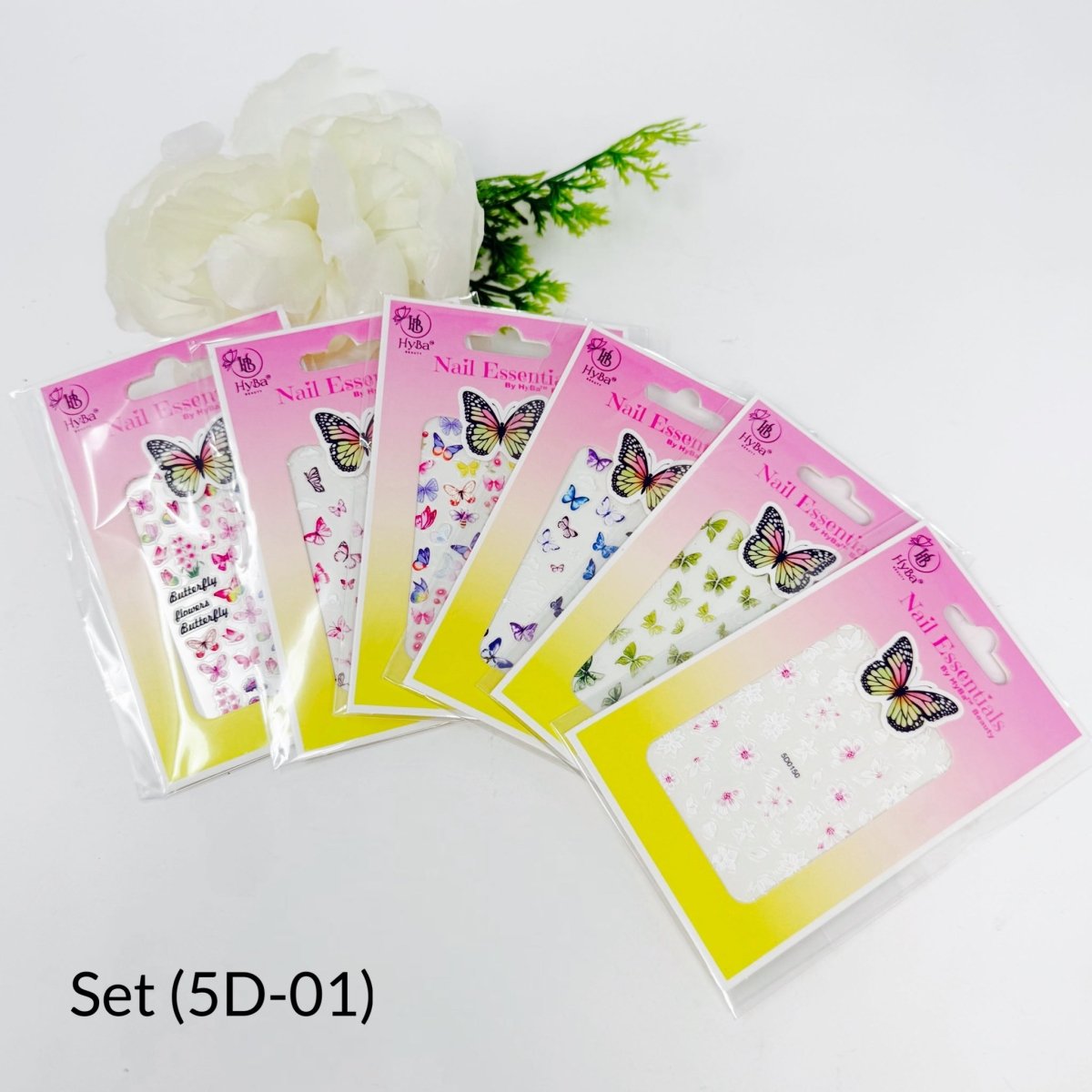 HB Decal 5D - 01 (6 pcs Set) - HYBA BEAUTY